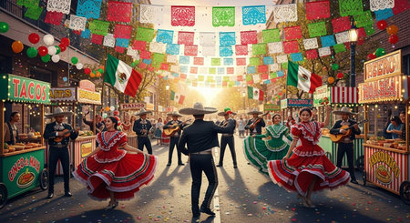 Christmas Market in London circa January 2017 in London.の素材