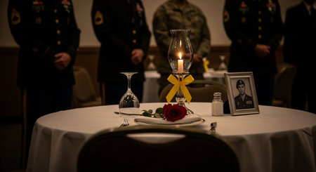 interior of a restaurant in honor of the Day of Remembranceの素材