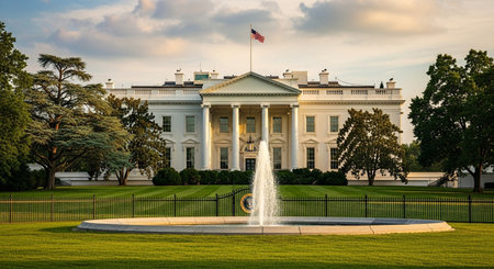 The White House in Washington DC.の素材