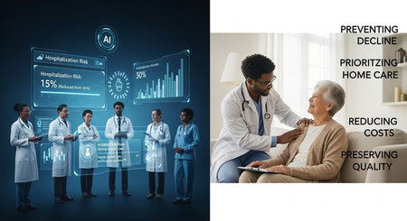 ai healthcare innovation with doctors using technology for patient care and home healthcare services today.の素材