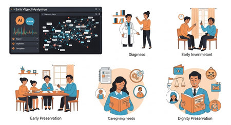 Medical research, diagnostics and treatment concept. Flat design vector illustration set.の素材