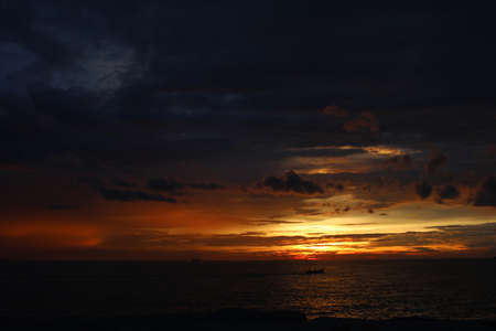 Sunset at the beachの写真素材