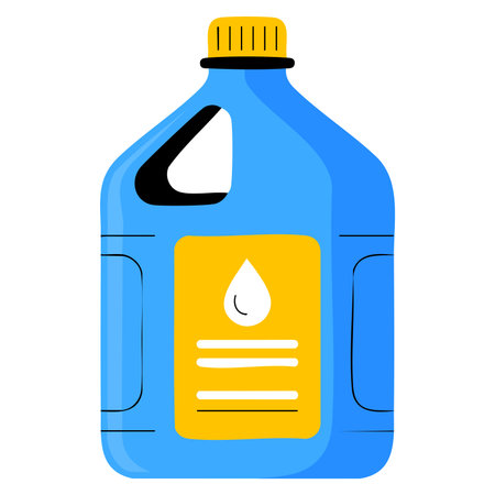 Flat illustration of chemical fertilizer canister vector icon isolated on white background suitable for agriculture farming plant nutrition and garden themesのイラスト素材