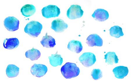 watercolor colorful dropsのイラスト素材