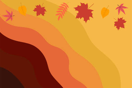 Trendy abstract decorative background in autumn colors. Vector illustration.のイラスト素材