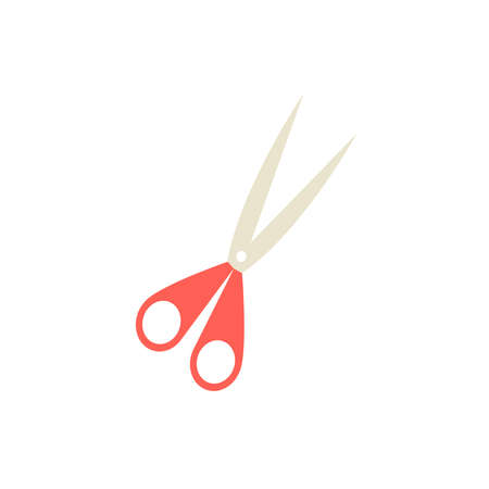 Flat Vector icon - illustration of scissors icon isolated on white.のイラスト素材