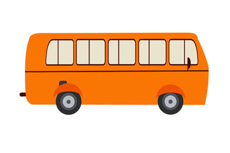 Vector flat public bus design. city bus. Vector Illustration In Modern Flat Style.