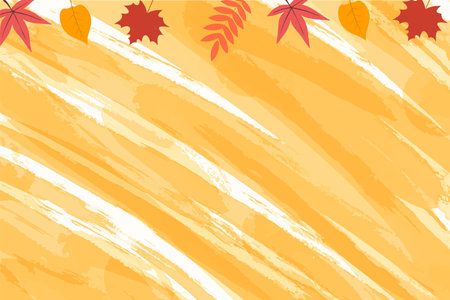 Abstract floral illustration. background with falling autumn leavesのイラスト素材