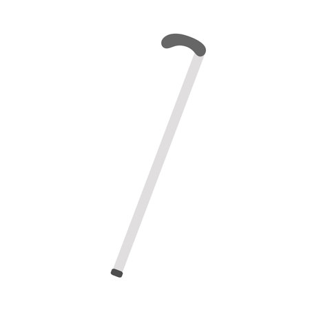 Walking stick. Crutch equipment for walking a pensioner. Means of transportation. A medical device for the elderlyのイラスト素材