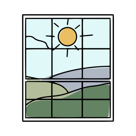 Window Icon Vector Logo Design Template. Vector creative symbol in linear style. Vectorのイラスト素材