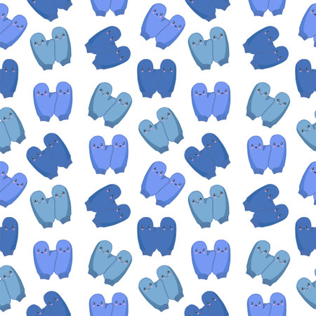 Christmas cute little penguins in Santas hat. Christmas cute animal cartoon character. Vectorのイラスト素材