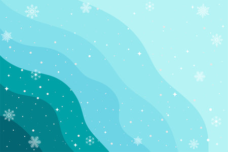 Abstract blue vector background with snowflakes. Vector illustrationのイラスト素材