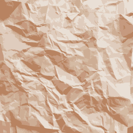 Kraft paper texture.Craft wrapping paper. The texture of a flat crumpled sheet of cellulose products. Old tattered page surface background. Eco-friendly empty aged recyclable packaging. Vectorのイラスト素材