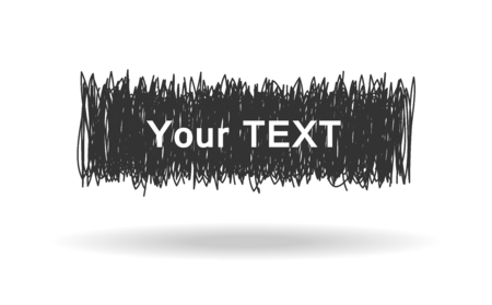 Hand drawn black rectangle. Grunge design banner. Vector illustrationのイラスト素材