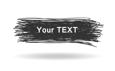 Hand drawn black rectangle. Grunge design banner. Vector illustrationのイラスト素材