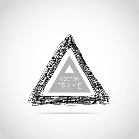 Hand drawn triangle? Triangular vector frameのイラスト素材