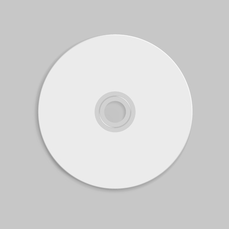 White compact discs on a light gray background.  Compact disc vector illustrationのイラスト素材