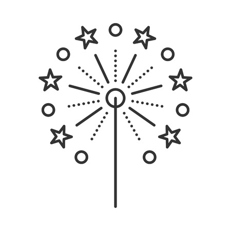 Sparkle thin line icon. Party and Celebration vector illustrationのイラスト素材