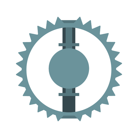 Open metal animal trap. Bear or hunting trap. Flat isolated icon. Vector illustrationのイラスト素材