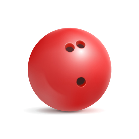 Bowling ball. Sport equipment for game. Leisure and fun. Vector illustration isolated on white background.のイラスト素材