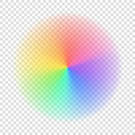 Gradient rainbow color circle. Transparent blurred form on transparent background. Vector illustrationのイラスト素材