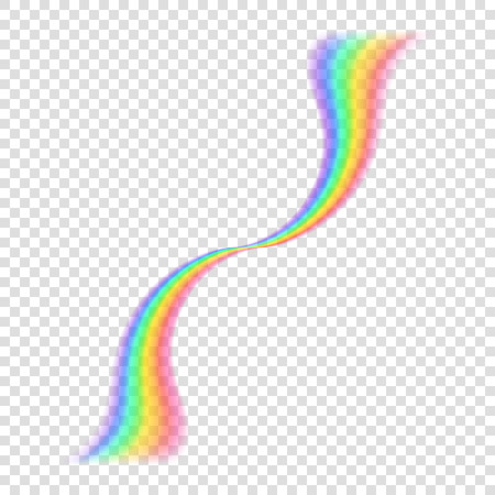 Transparent rainbow. Vector illustration. Realistic raibow on transparent background.のイラスト素材