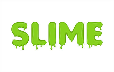 Word made of green slime.のイラスト素材