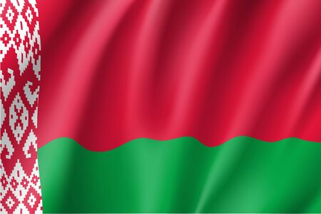 Waving flag of Belarusのイラスト素材