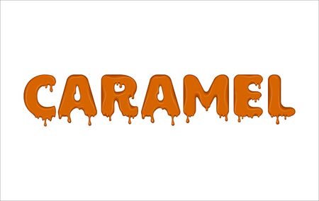 Vector word made of caramel.のイラスト素材