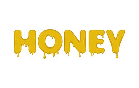 Word made of honey.のイラスト素材