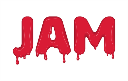 Vector word made of jam.のイラスト素材