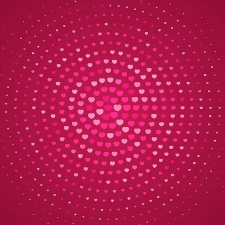 Halftones abstract background with hearts.のイラスト素材