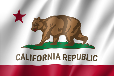 Flag of California American stateのイラスト素材