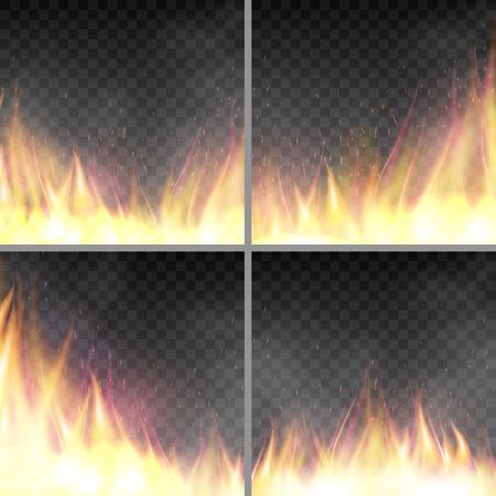 Set of design template with flame.のイラスト素材