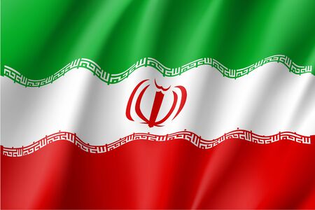 Iran national flag, vector illustrationのイラスト素材