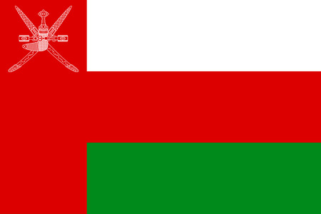 National flag Sultanate of Oman.のイラスト素材