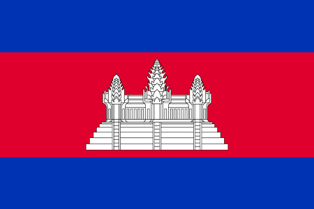 Flag of Kingdom of Cambodia.のイラスト素材
