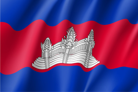 Flag of Kingdom of Cambodia.のイラスト素材