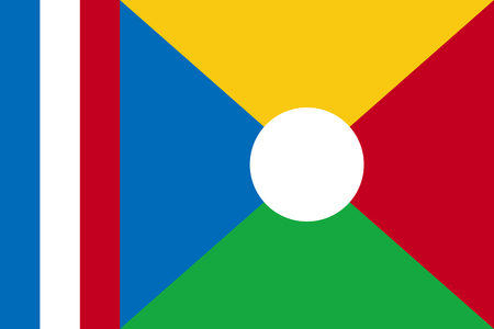 National flag of La Reunion.のイラスト素材