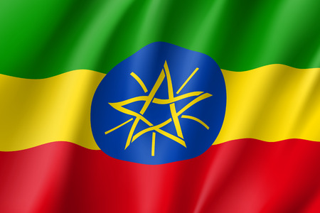 Vector national flag of Ethiopia.のイラスト素材