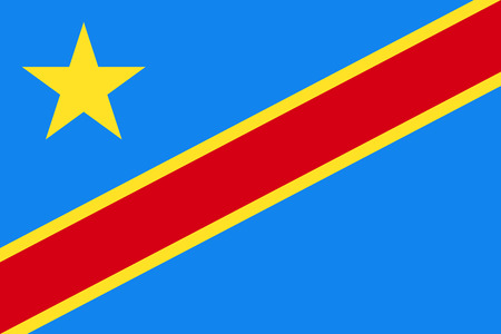 Democratic Republic of the Congo flagのイラスト素材