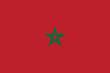 Morocco flag. National current flag, government and geography emblem. Flat style vector illustrationのイラスト素材