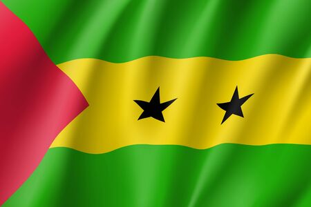 Sao Tome and Principe flagのイラスト素材