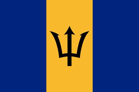 Flag Barbados flat iconのイラスト素材