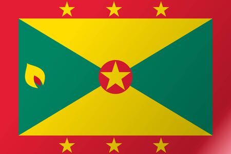 Flag Grenada flat iconのイラスト素材
