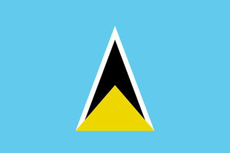 Flag Saint Lucia flat icon. State insignia of the nation in flat style on the entire page. National symbol in the form of a vector illustrationのイラスト素材