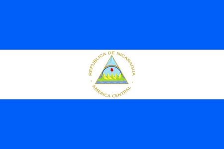 Flag of Nicaragua flat iconのイラスト素材