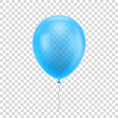 Light blue realistic balloon.のイラスト素材