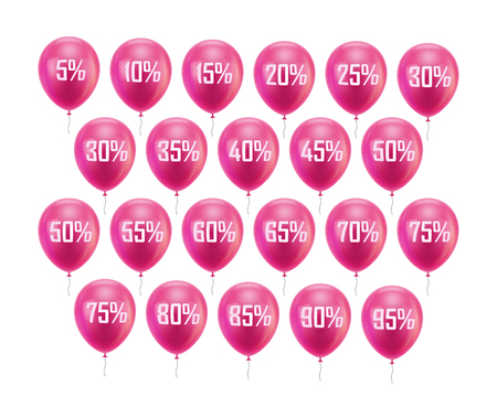 Pink balloon discount design template.のイラスト素材