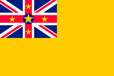 Flag Niue flat styleのイラスト素材
